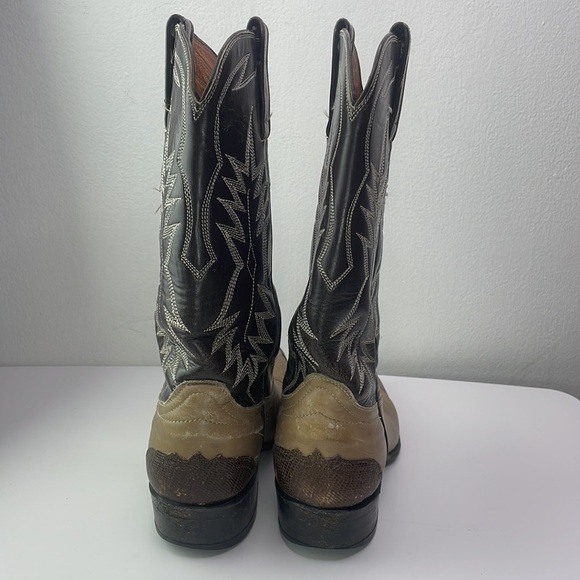 SEIBERLING Vintage Leather Hand Made Cowboy Western Cowgirl Boots Size 6 B # 102 - Picture 10 of 15